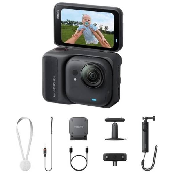 Insta360 GO Ultra Action Camera 4K Creator Bundle Midnight Black Image 1