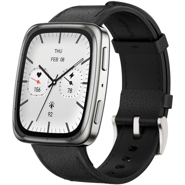Amazfit Active 2 Square NFC Premium 44mm Black Leather Image 1