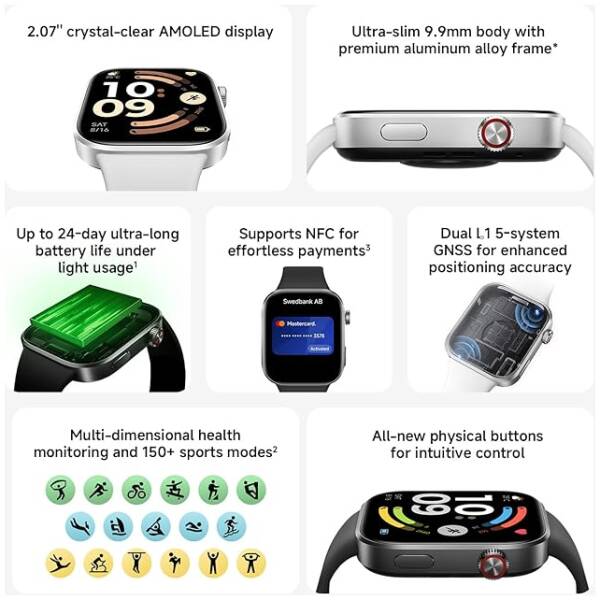 Xiaomi Redmi Watch 6 NFC Obsidian Black EU Image 2