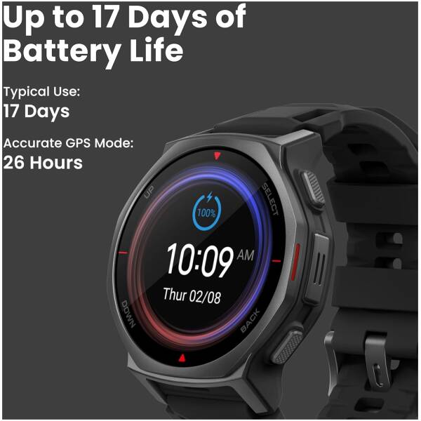 Amazfit T-Rex 3 Pro NFC, 44mm with Silicone Strap, Arctic Gold EU W2548GL2N Image 2