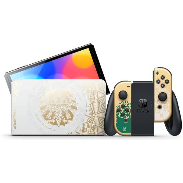 Nintendo Switch OLED Zelda: Tears of the Kingdom Limited Edition Gold/ White Image 2