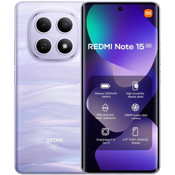 XIAOMI NOTE 15 5G 8/256 MISTINE PURPLE Image 1