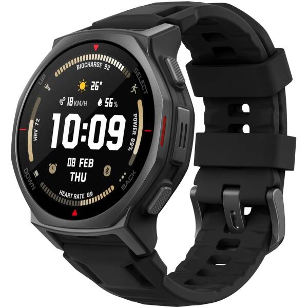 Amazfit T-Rex 3 Pro NFC, 44mm with Silicone Strap, Tactical Black EU W2548GL5N Image 1