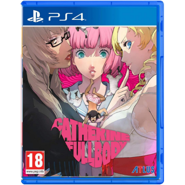 PS4 cover art for Catherine: Full Body featuring three women in close-up with the pink title.