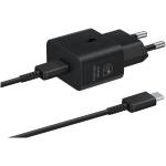 Samsung Travel Charger 25WSamsung Travel Charger 25W Type-C to Type-C cable (1m) Black EU (EP-T2510XBEGEU) Image 1
