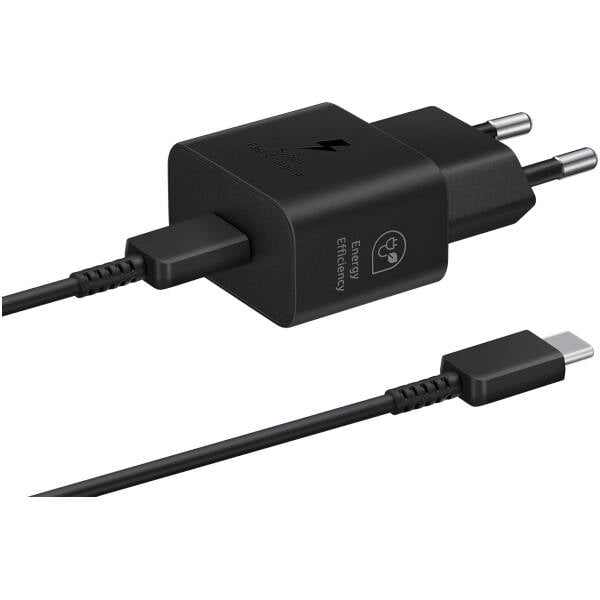 Samsung Travel Charger 25WSamsung Travel Charger 25W Type-C to Type-C cable (1m) Black EU (EP-T2510XBEGEU) Image 1
