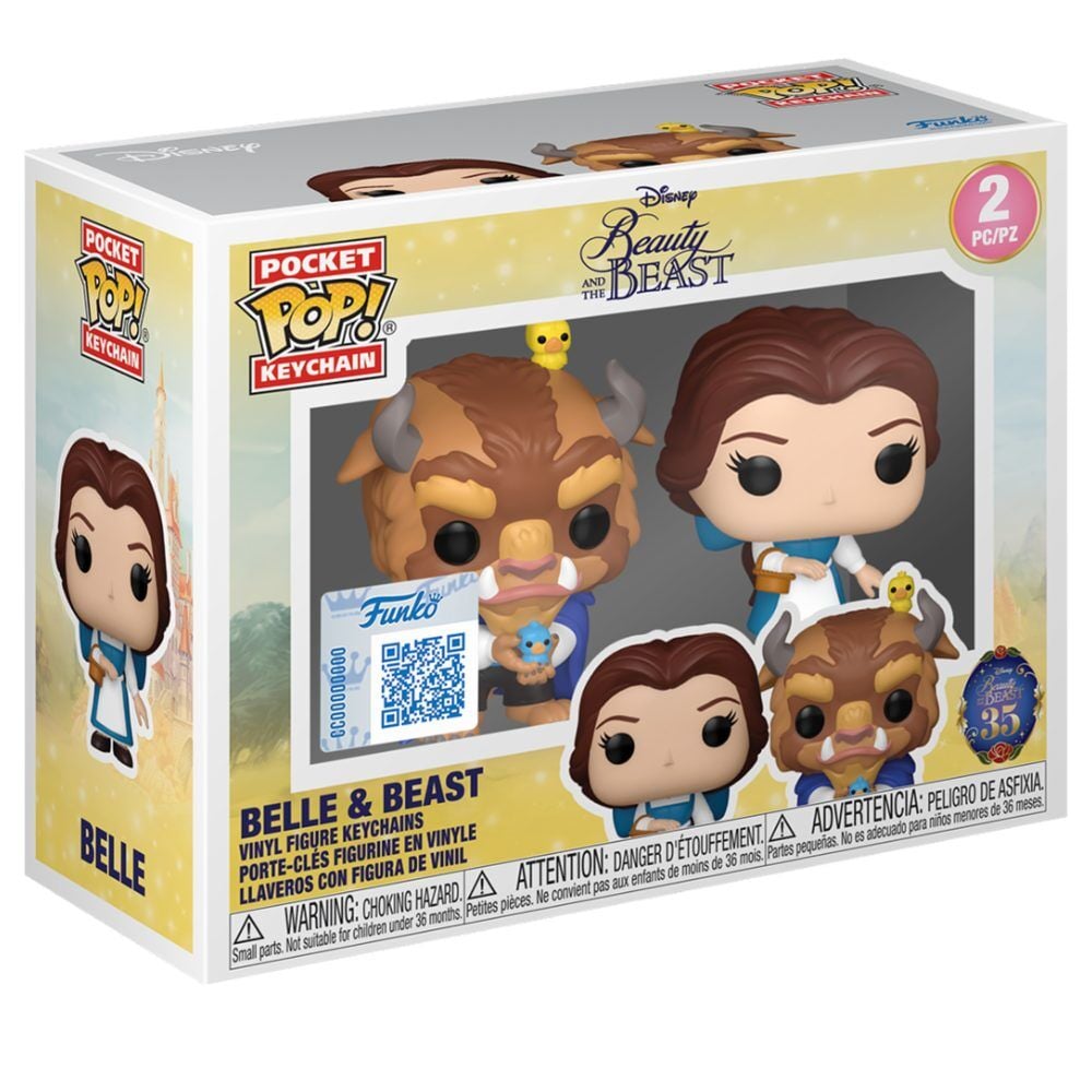 Pocket Pop 2 Keychain Disney Beauty And The Beast - Belle & Beast Image 1 VR.LV Pocket Pop 2 Keychain Disney Beauty And The Beast - Belle & Beast Image 1