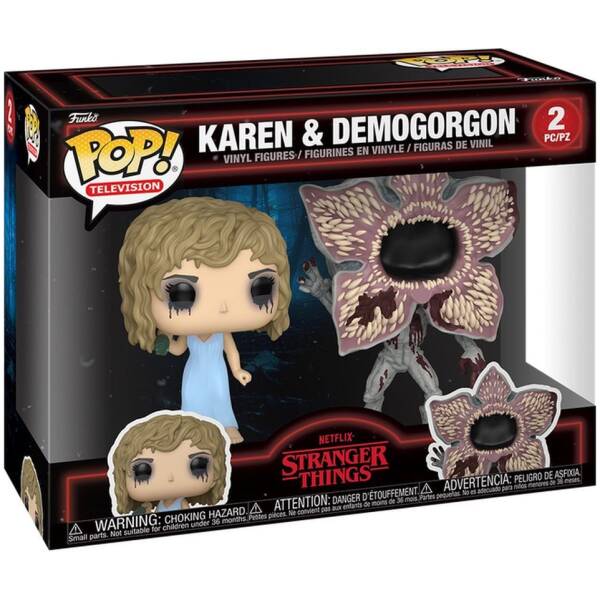 Funko Pop! Stranger Things - Karen & Demogorgon pack of 2 Image 1