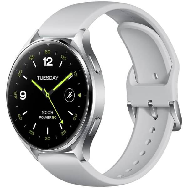 Xiaomi Watch 2 Silver with Gray TPU Strap Image 1