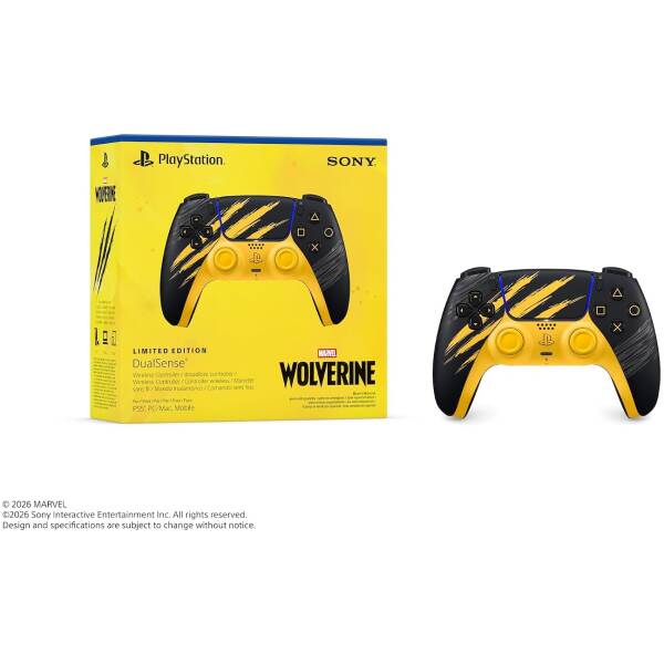 Playstation DualSense Marvel’s Wolverine Battle Yellow Limited Edition Image 2