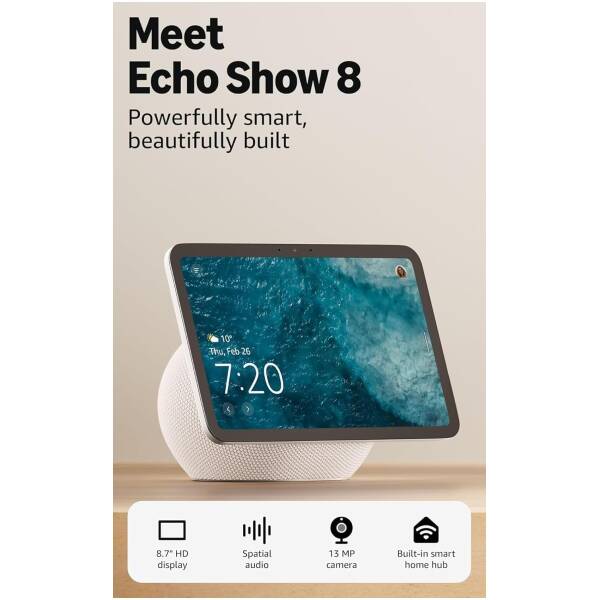 Amazon Echo Show 8 2025 (4th Gen) Smart Display, White Image 2