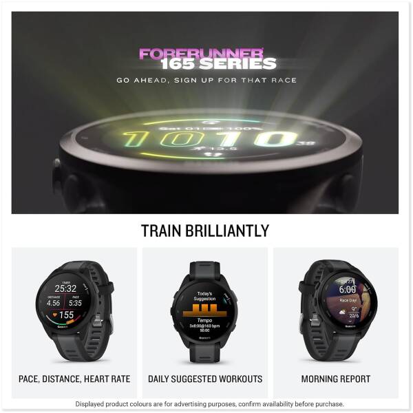 Garmin Forerunner 165 43mm Black Image 2