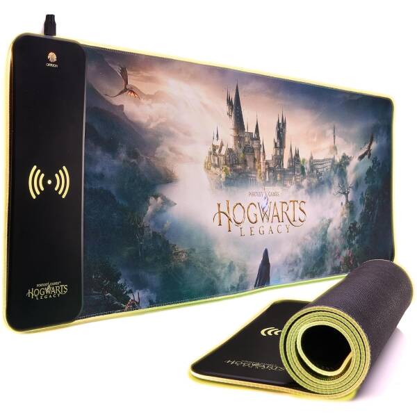 Hogwarts Legacy Desk Gaming Mat & Mobile Charger Image 1