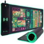 Rick and Morty Desk Gaming Mat & Mobile Charger Image 1