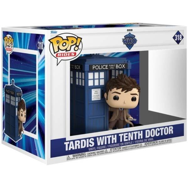 Funko Pop! Rides Deluxe Doctor Who Tardis with Tenth Doctor #318 Image 1