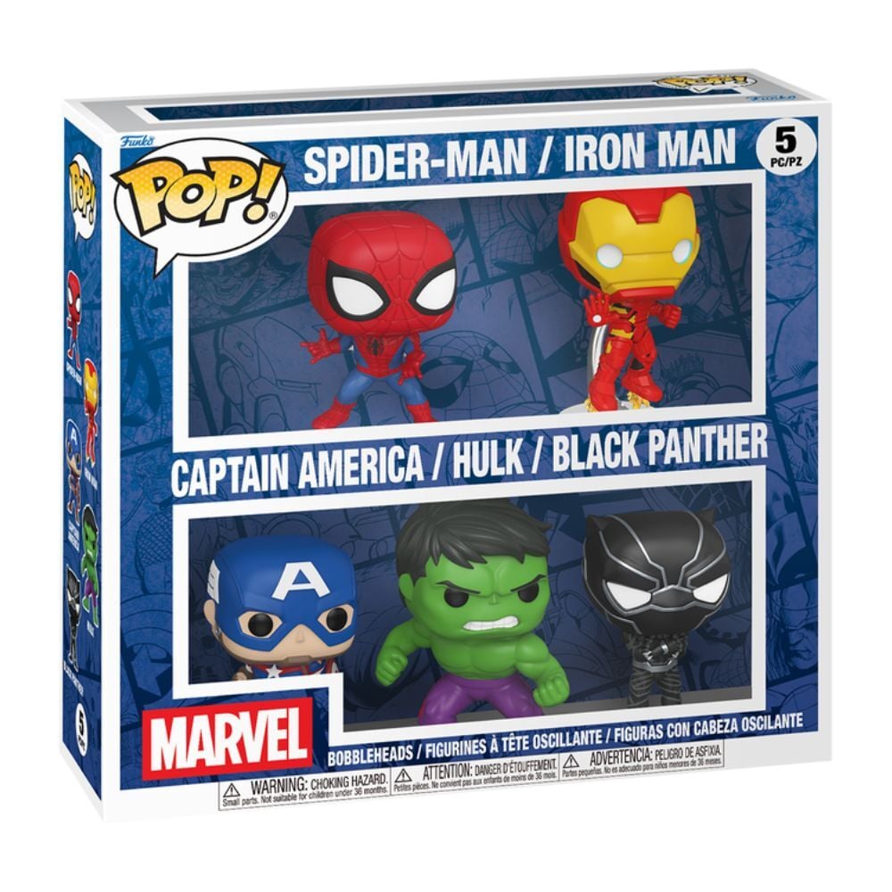Funko Pop! Pack of 5 Marvel figures Image 1 VR.LV Funko Pop! Pack of 5 Marvel figures Image 1