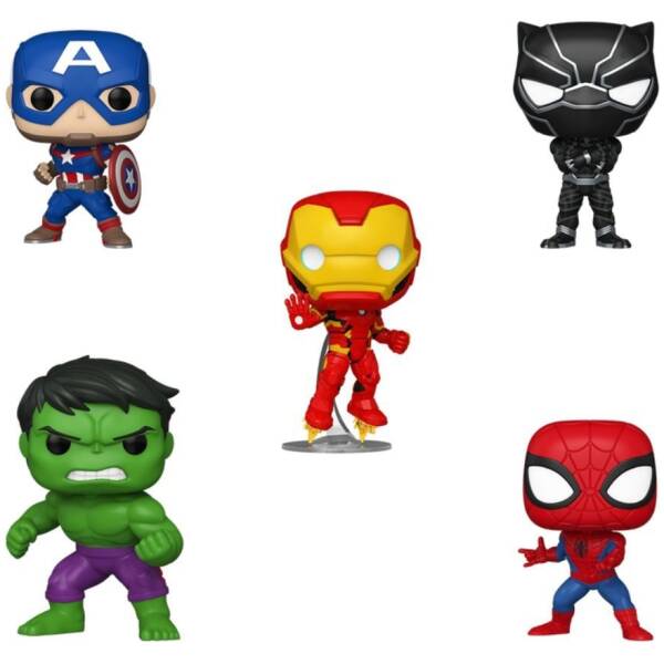 Funko Pop! Pack of 5 Marvel figures Image 2