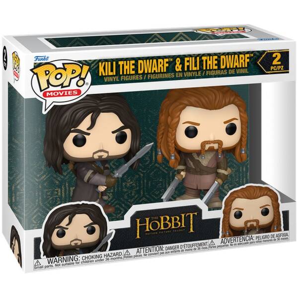 Funko Pop! The Hobbit - Kili the Dwarf & Fili the Dwarf pack of 2 figures Image 1
