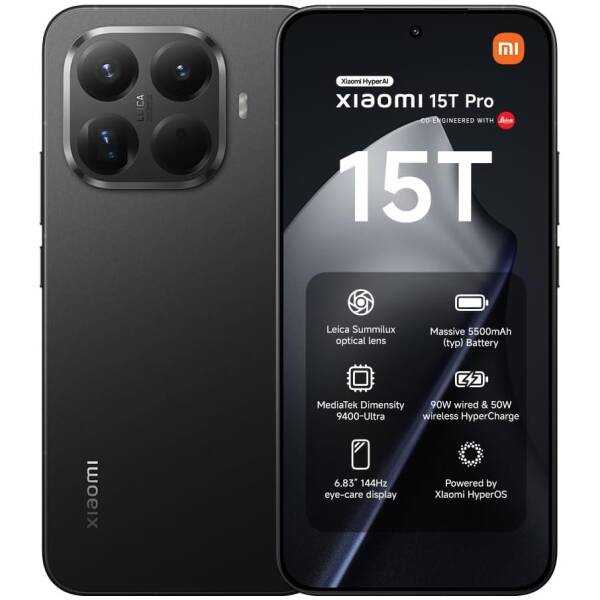 Xiaomi 15T Pro 12/512GB Black EU Image 1