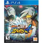 PS4 game cover for Naruto Shippuden: Ultimate Ninja Storm 4 featuring Naruto and Sasuke in action with blue lightning and a bold logo in the foreground.
