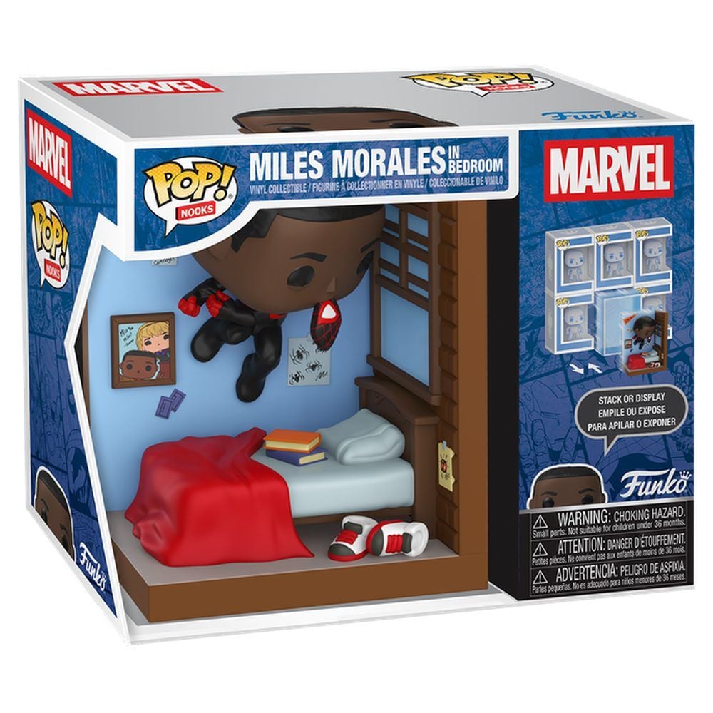 Funko Pop! Nooks Marvel Miles Morales in Bedroom Image 1 VR.LV Funko Pop! Nooks Marvel Miles Morales in Bedroom Image 1